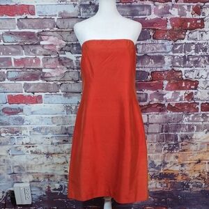 Dana Buchman Silk Shantung Strapless Dress